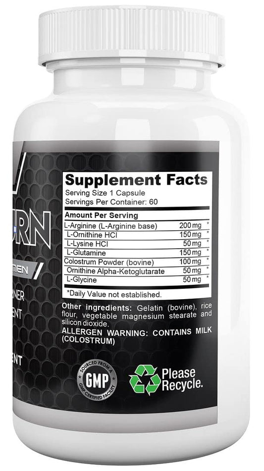 Gyno-Burn label close-up, transparency on ingredients for informed choices.