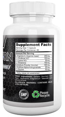 Gyno-Burn label close-up, transparency on ingredients for informed choices.