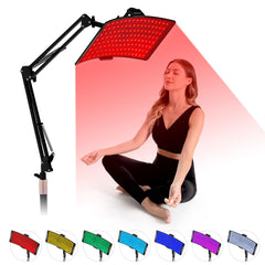 GYP 7in1 portable light therapy for the face on a stand provides convenient at-home treatment.