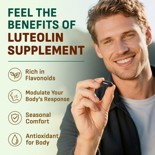 Visual of luteolin, rutin, and PEA ingredients in Gyumolics formula