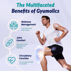 Gyumolics nattokinase ingredients chart showing multi-enzyme blend