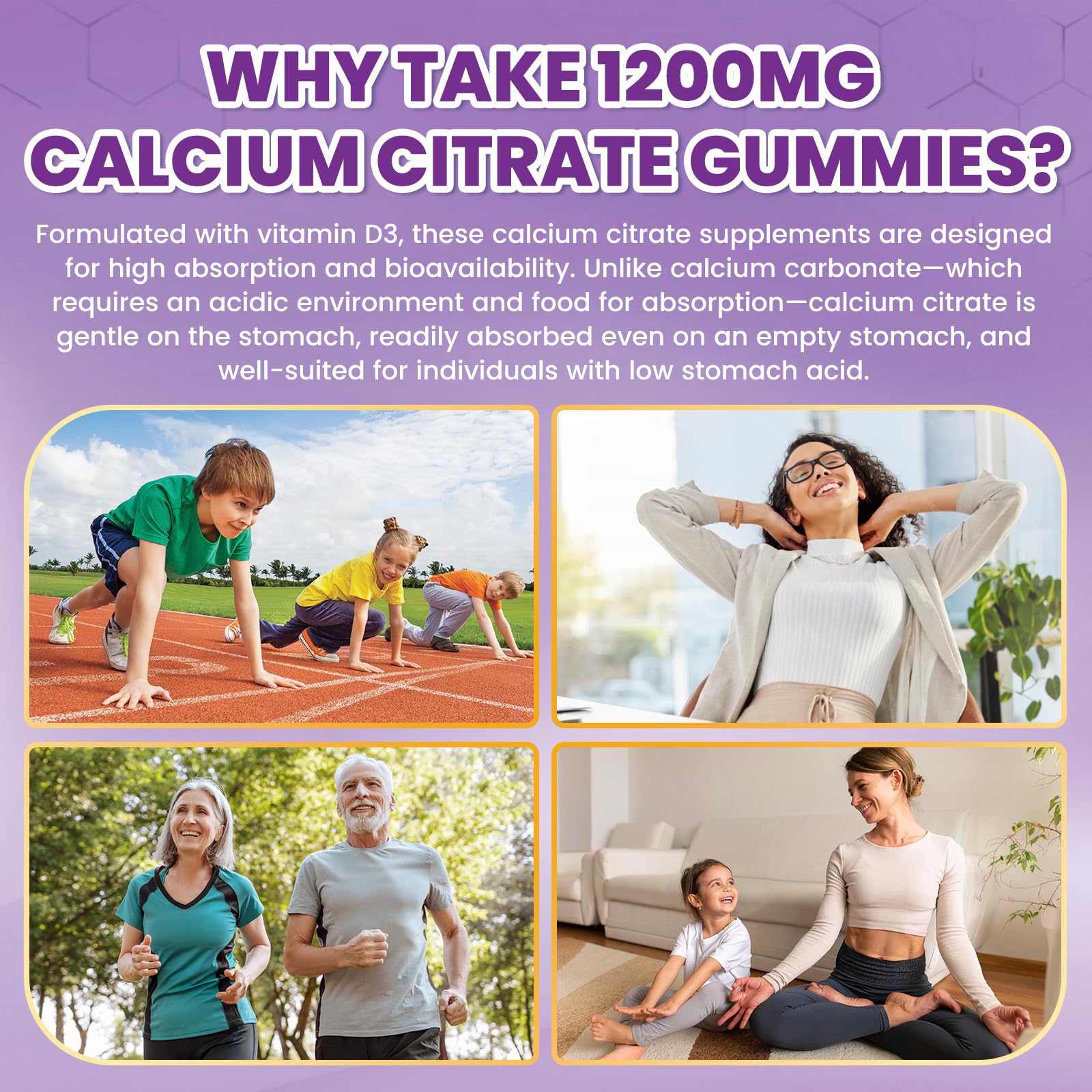 GZ HAOYUAN calcium citrate gummies with magnesium and zinc illustrating a comprehensive mineral blend