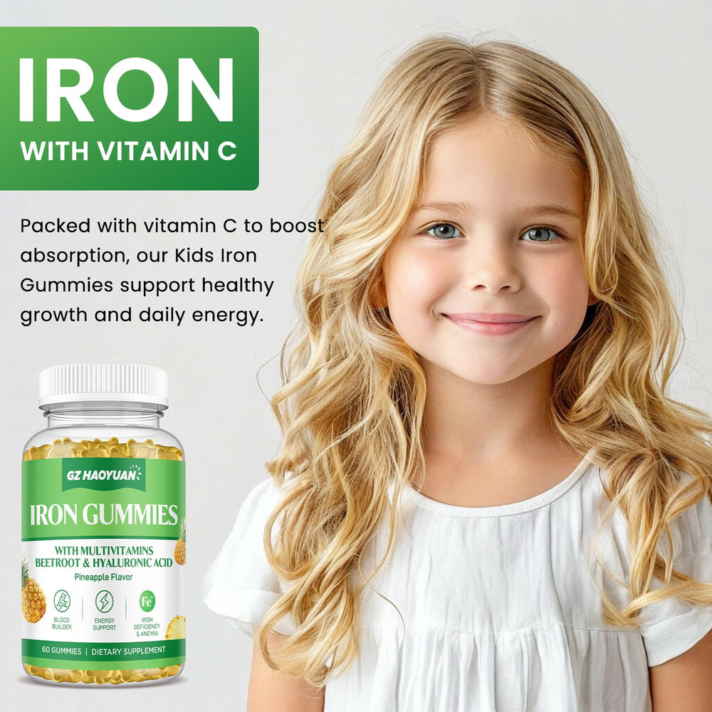 GZ HAOYUAN kids pack with pineapple-flavored gummies invites easy supplementation.