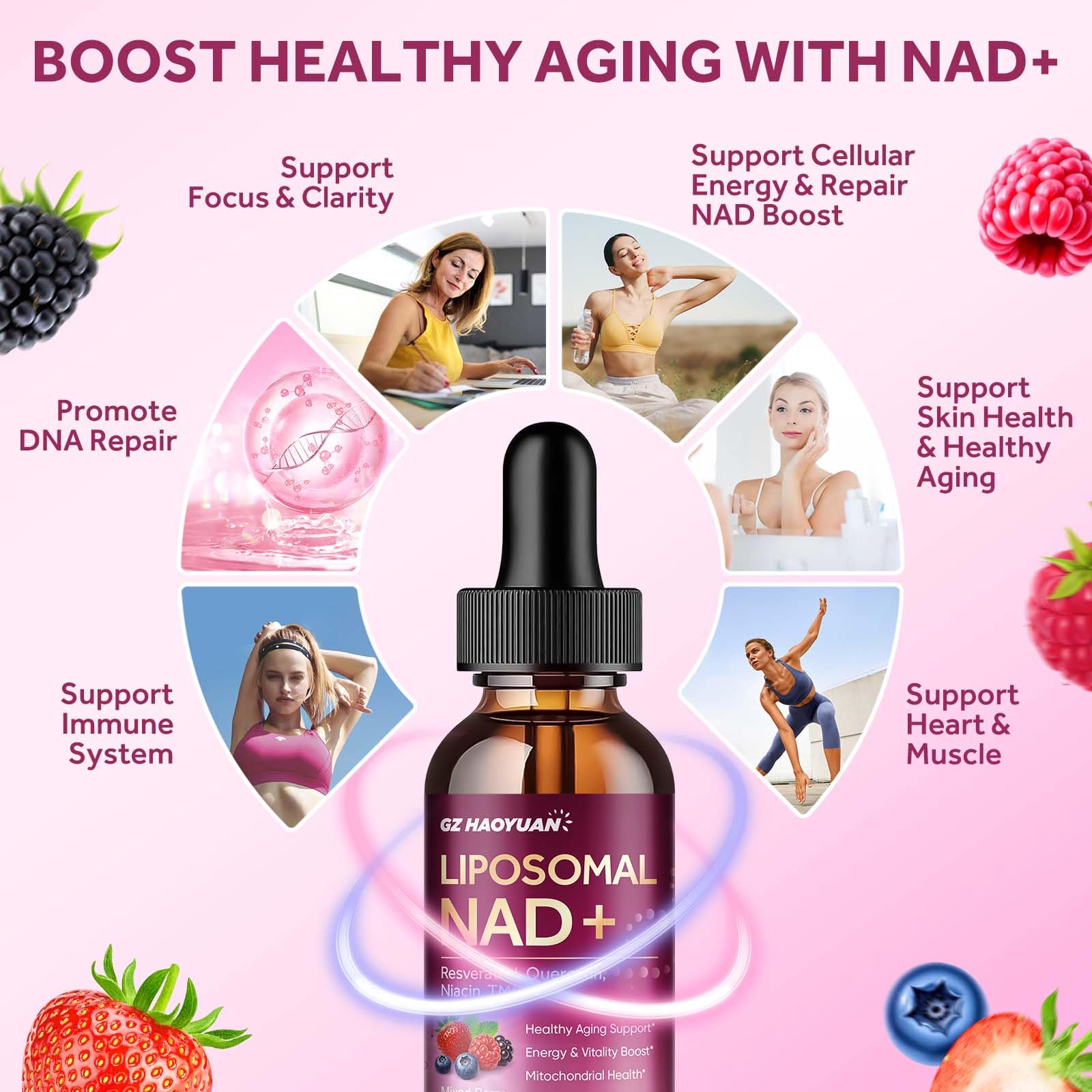 GZ HAOYUAN night-relaxation NAD drops imply restful evening routine