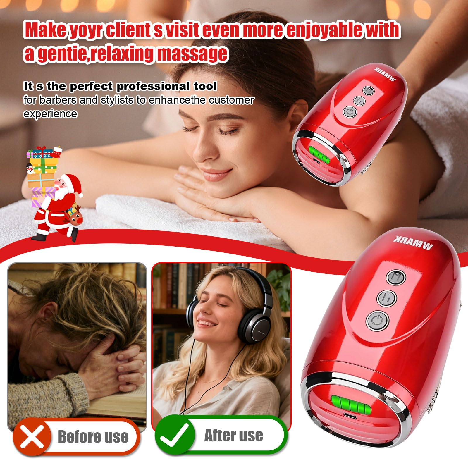 Gzbdz massager in neck-use position showing gentle options