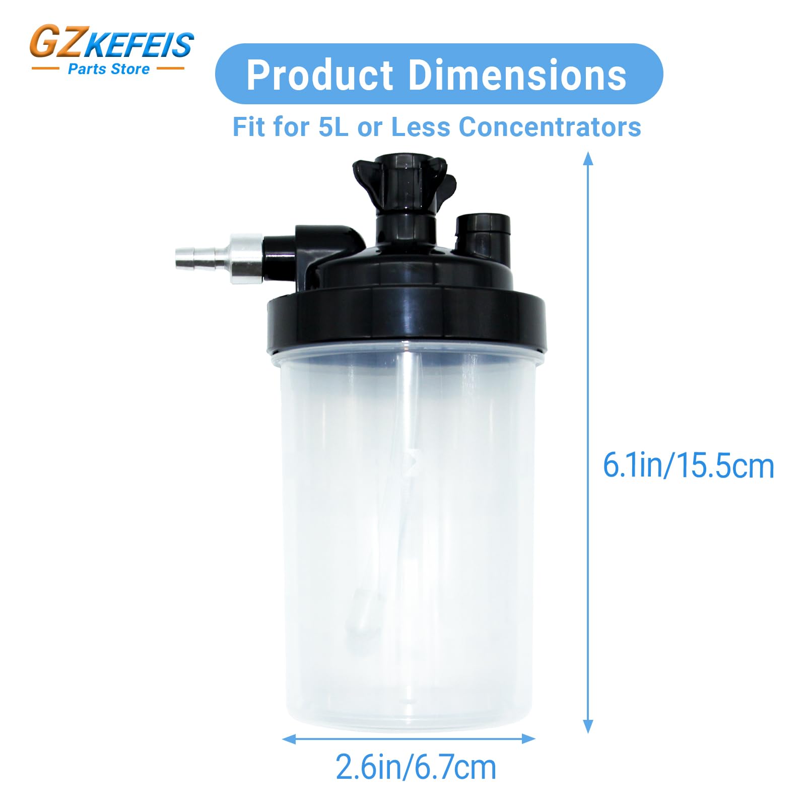 GZKEFEIS bottle with spiral interface for secure connector