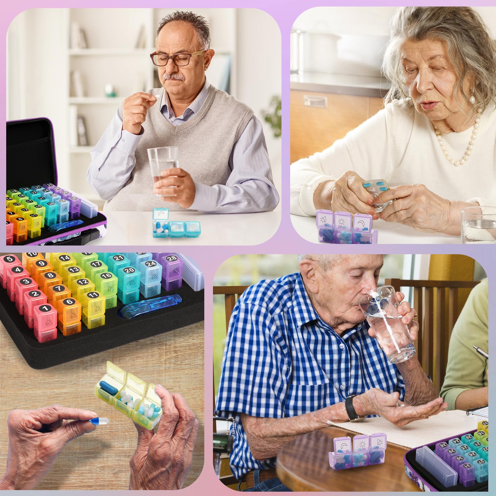 Compact design of the GZWENHAN box showing 93 pill spaces.