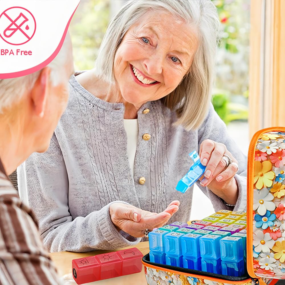 GZWENHAN easy-access compartments simplify daily medication retrieval