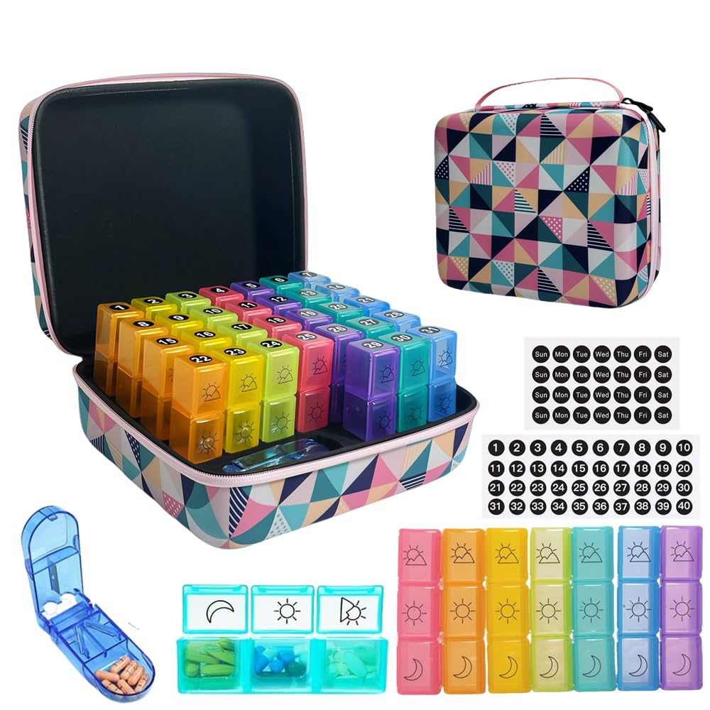 GZWENHAN 31-day pill organizer layout for simple daily dosing