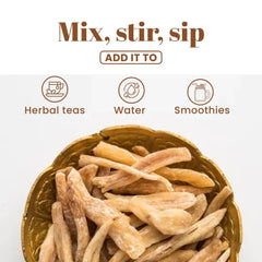 H and C Safed Musli powder with scoop, easy to portion for beverages
