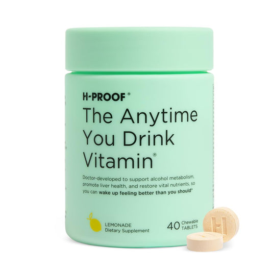 H-PROOF Anytime Drink bottle front showing post-drink support