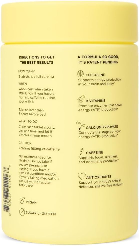 H-PROOF Anytime Energy chews bottle front shows packaging and label