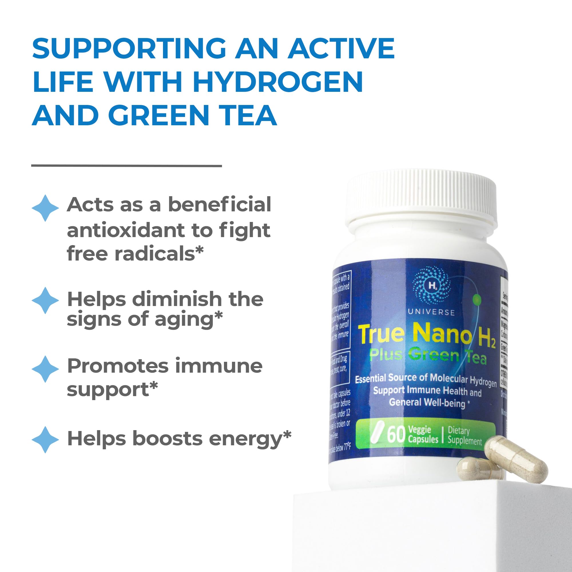 Label art for H2 Universe True Nano H2 with Green Tea