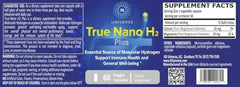 H2 Universe True Nano H2 Plus bottle back label closeup details