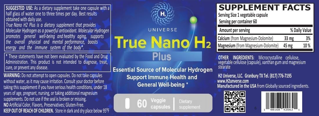 H2 Universe True Nano H2 Plus hydrogen molecule graphic