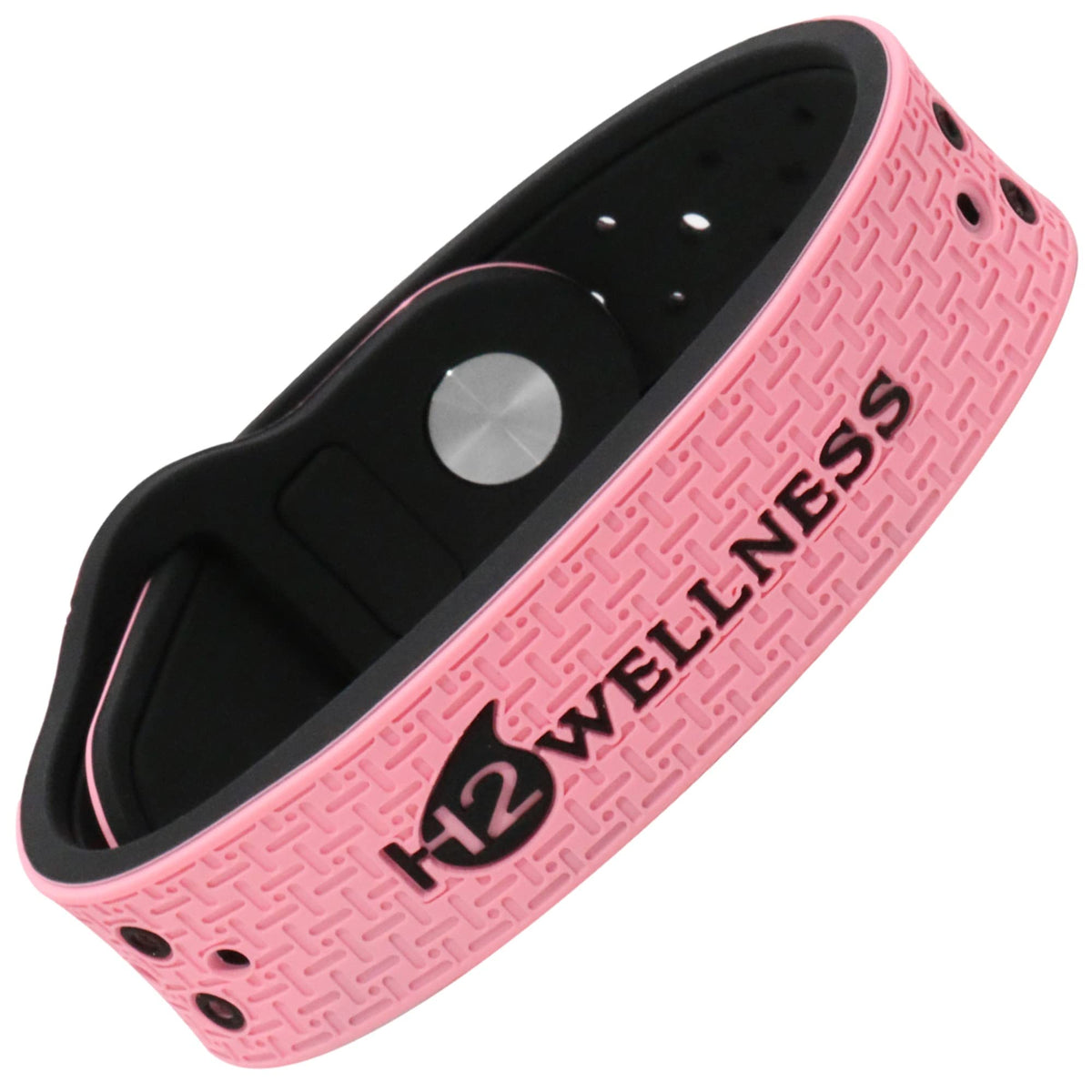 H2WELLNESS magnetic bracelet pink close-up showing sport-ready design for daily wear.