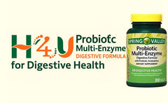 H4U Spring Valley probiotic multi-enzyme in use with daily routine