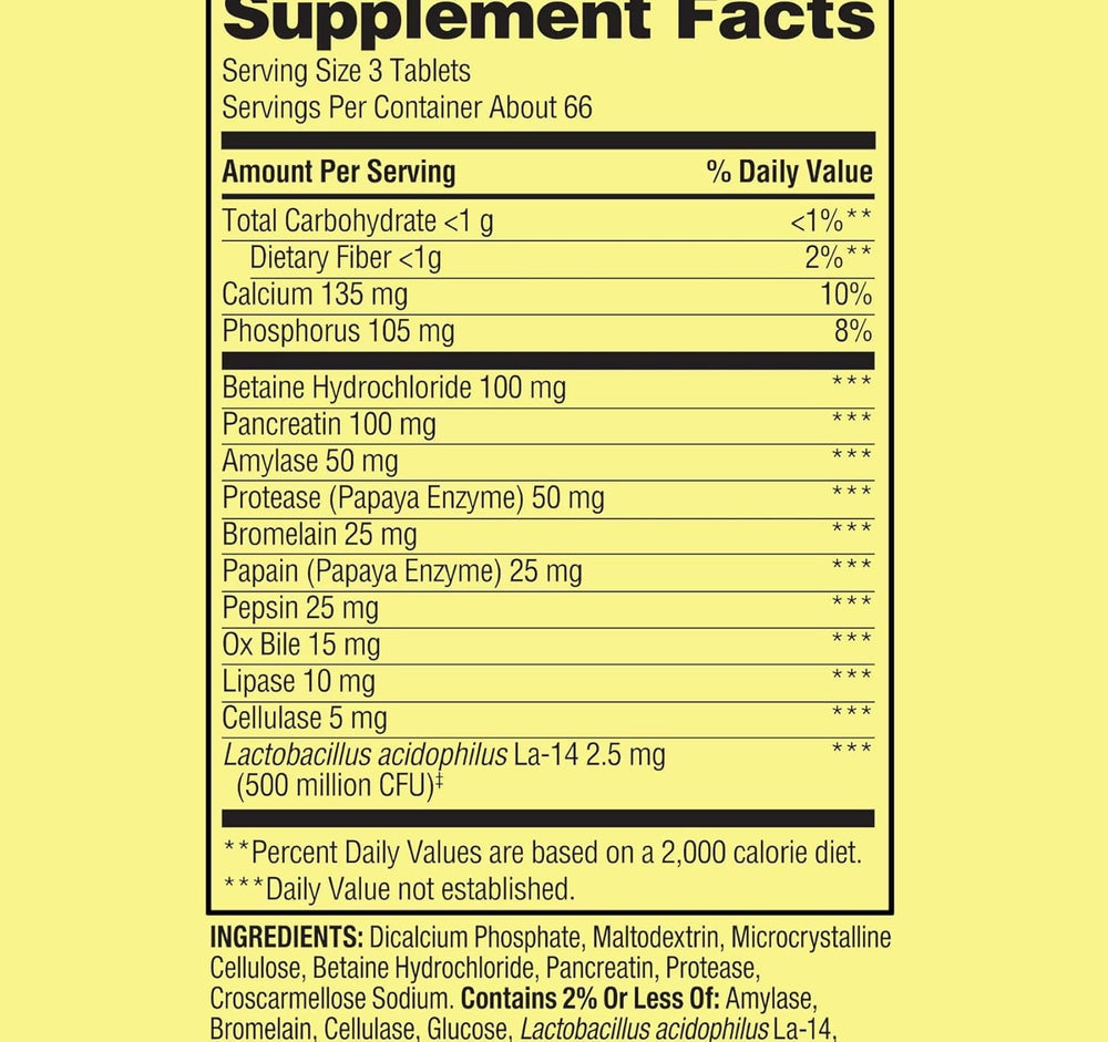 H4U Spring Valley probiotic multi-enzyme tablets front view for everyday digestive support