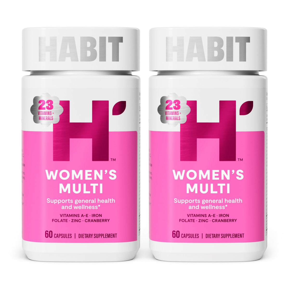 Habit women's multivitamin bottle supports daily wellness and energy.