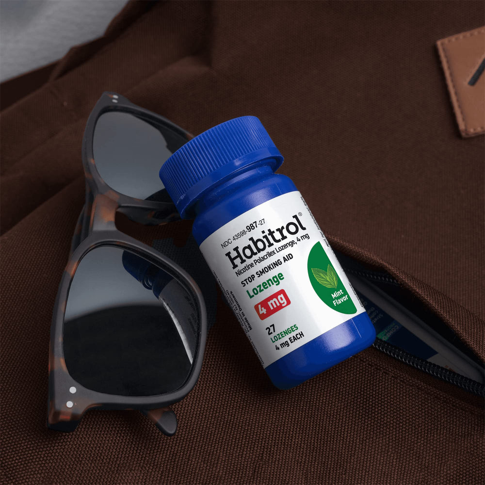 Habitrol 4 mg mint lozenge in use for morning cravings management.