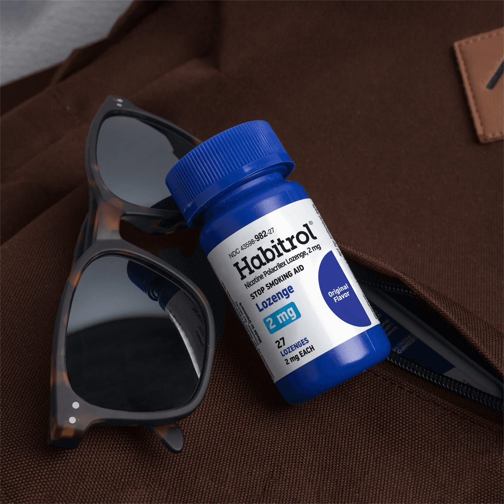Habitrol lozenge designed for discreet use throughout the day.