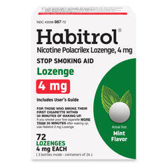 Habitrol mint lozenges 4 mg packaging for easy grab-and-go relief