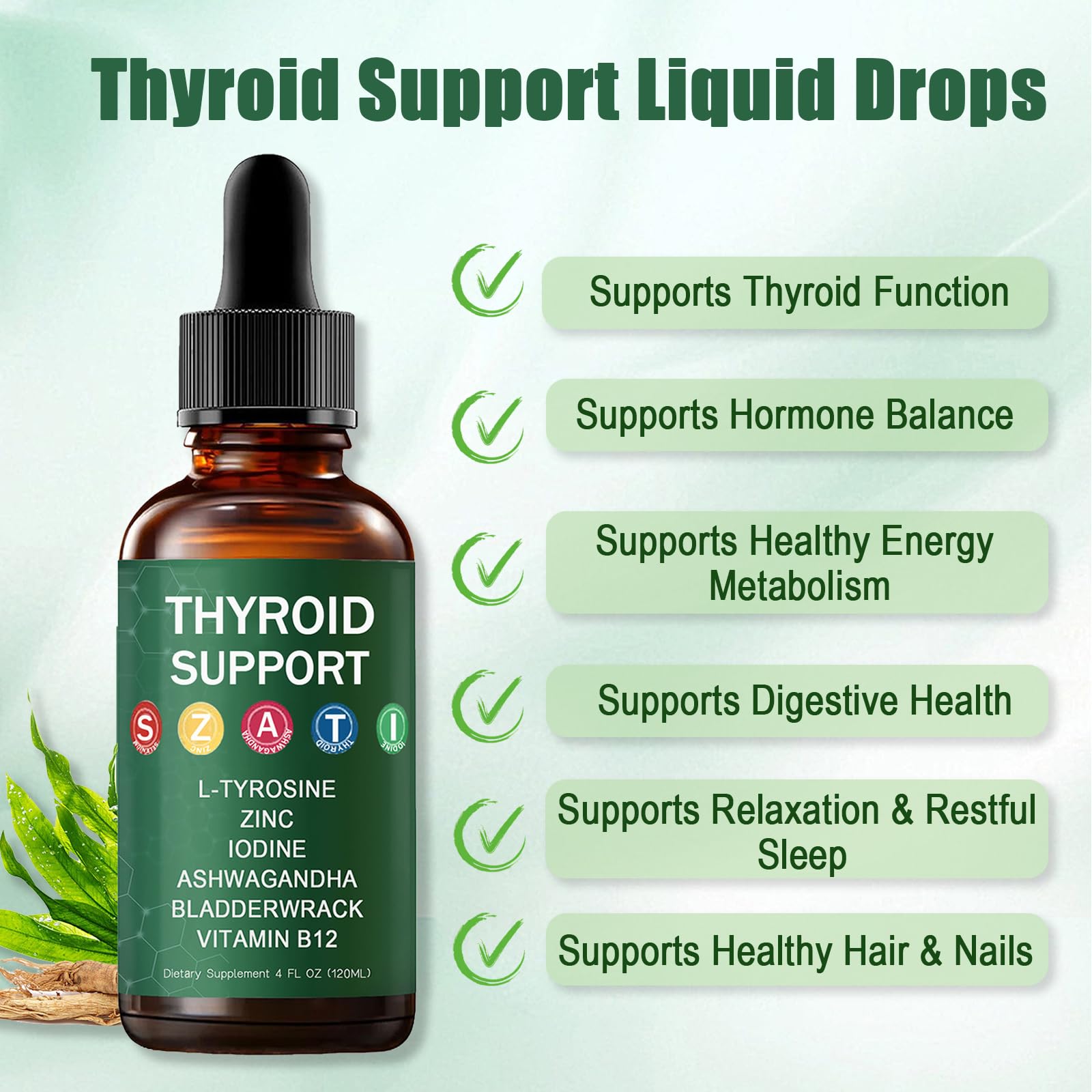 HABOHUSE Kindled Thyroid Drops 2 ml serving for convenient dosing.