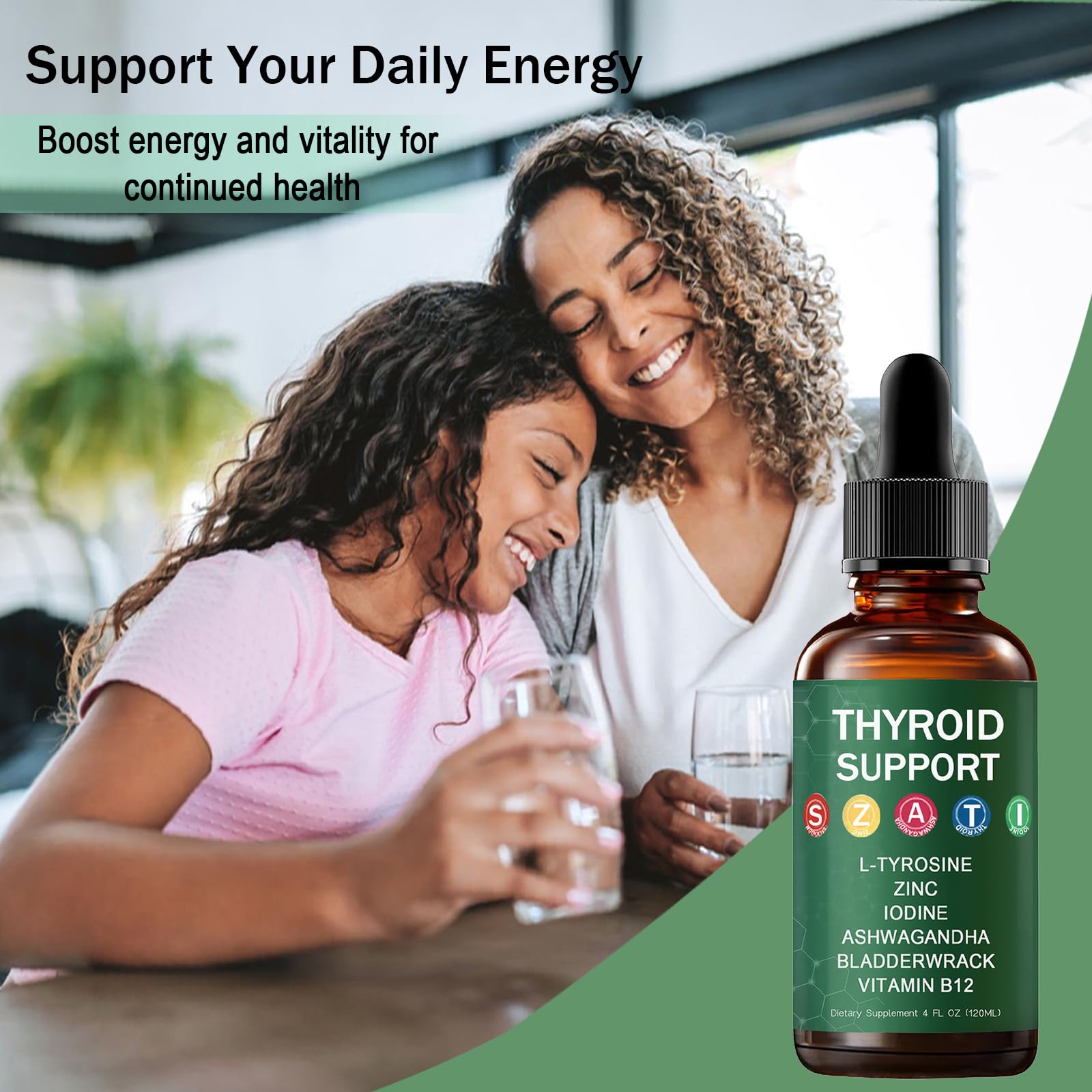 HABOHUSE Kindled Thyroid Drops with water for easy mixing.