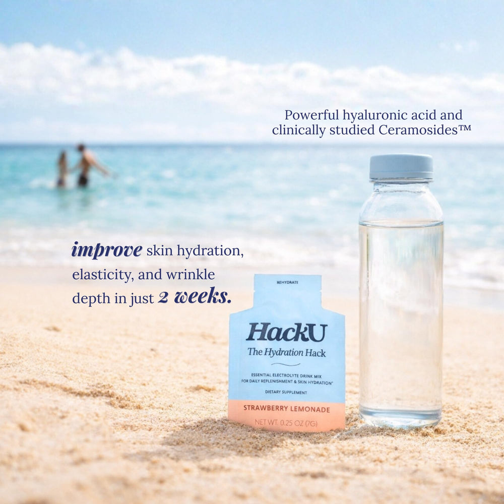 HackU travel-ready packets ready for post-workout hydration