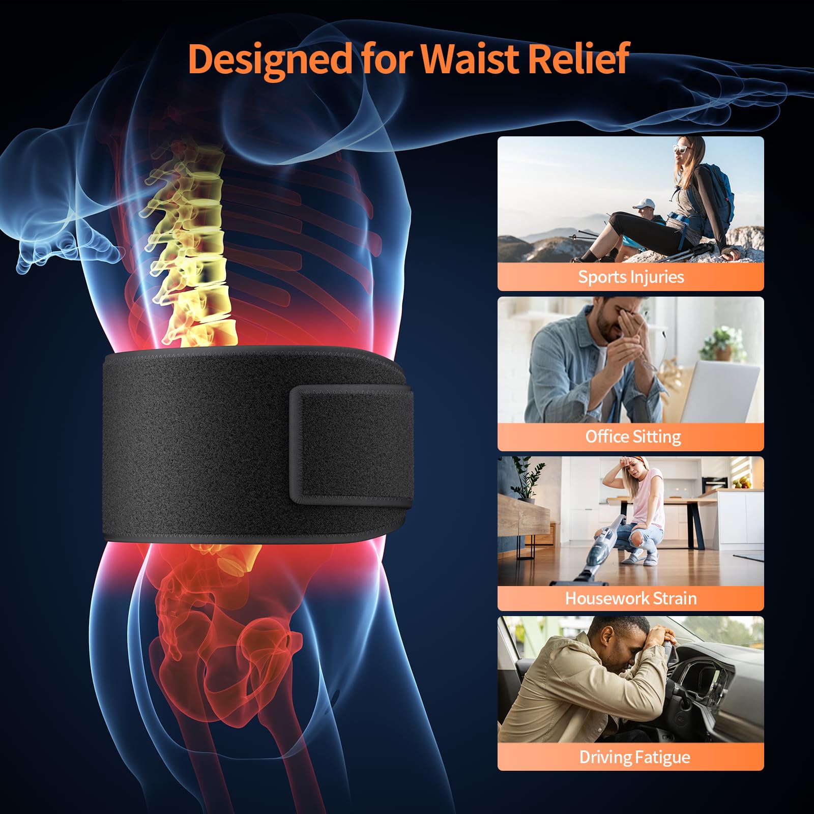 Adjustable Velcro strap on Haeglauv belt ensuring a secure fit.