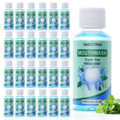 HAIFOTRVA 100-piece mint mouthwash pack in blue box for travel and daily fresh breath