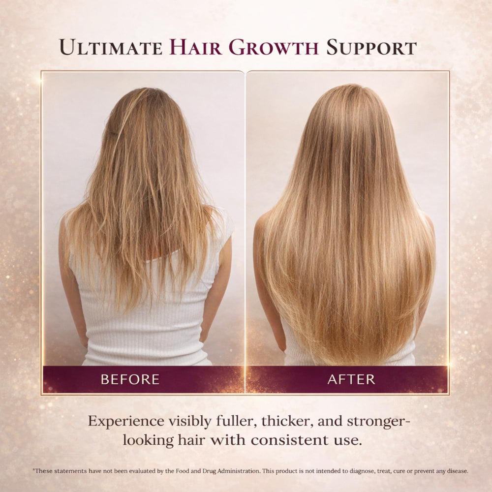 Hair Queen ferritin-support label highlights iron-focused nourishment.