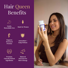Hair Queen Upkeep ingredient list, highlighting Albion minerals and Verisol collagen.