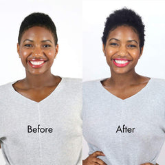 Hairfinity glossy hair scene suggests potential benefits for shine and vitality.