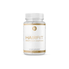 HAIRFIT vitamins bottle front view highlighting nourishment and potential growth for hair.