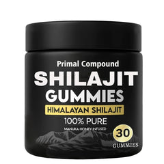 HairHalo Vitacore Shilajit Gummies bottle showcases convenient daily energy support