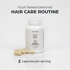 Hairmax biotin 2500mcg label highlights keratin support and hair resilience