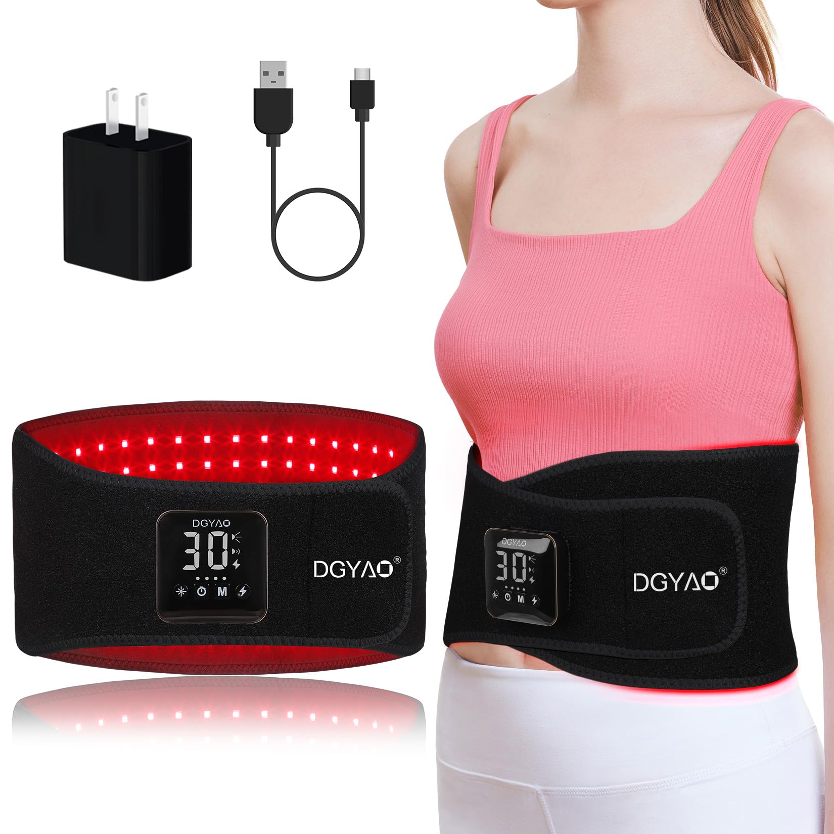 HAIYUE cordless belt with detachable battery for easy charging and setup.