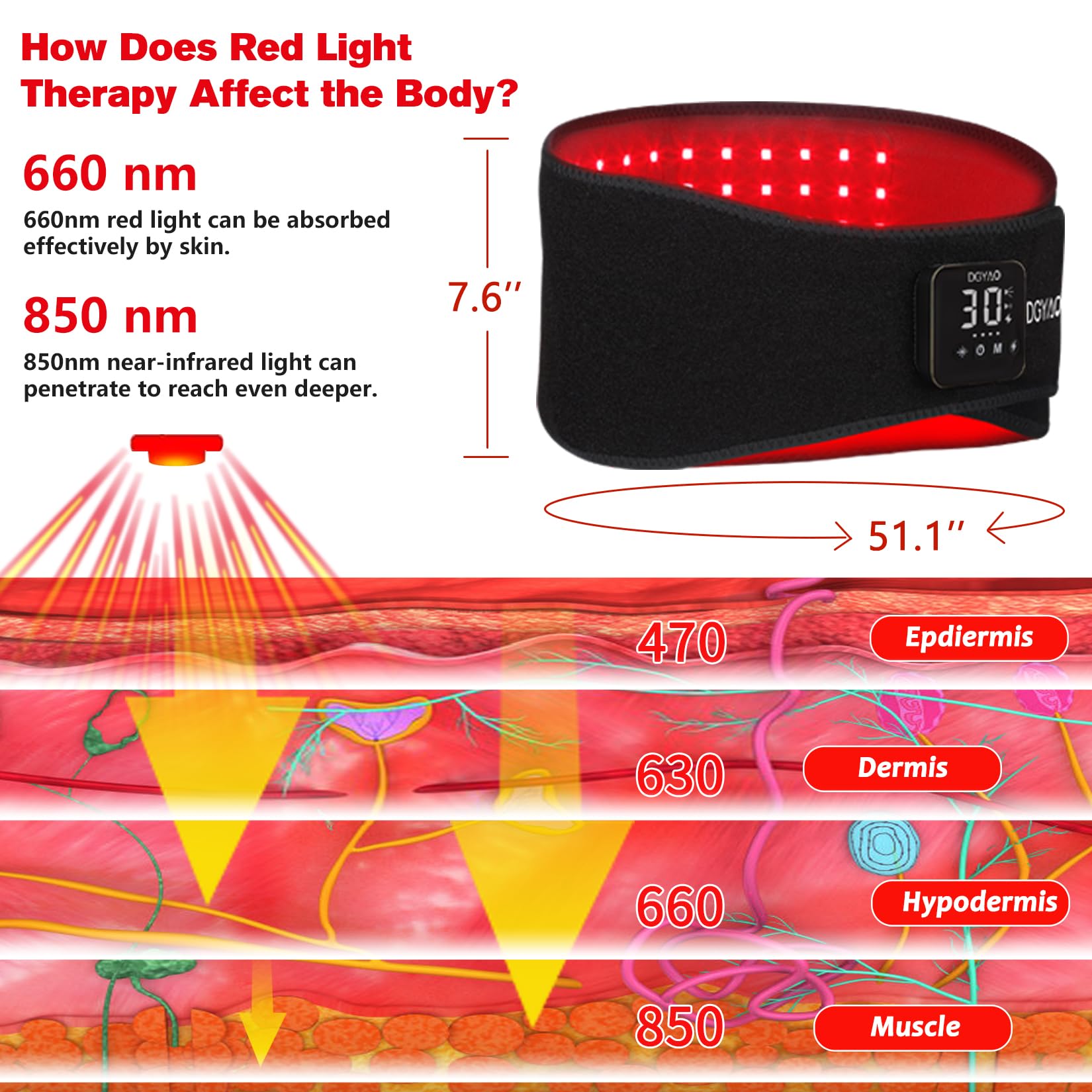 HAIYUE pulse mode at 10 Hz delivers rhythmic light energy for sessions.