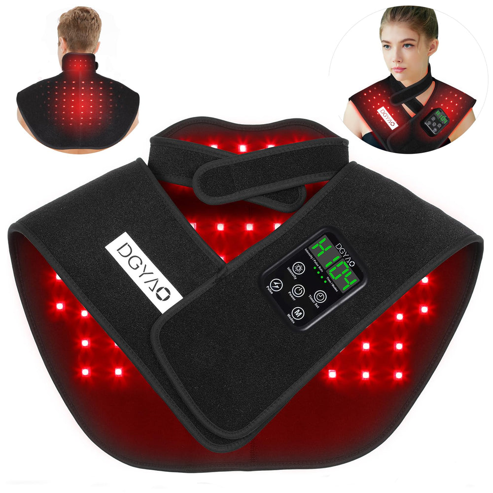 HAIYUE cordless red light therapy belt targeting shoulder and neck for comfort