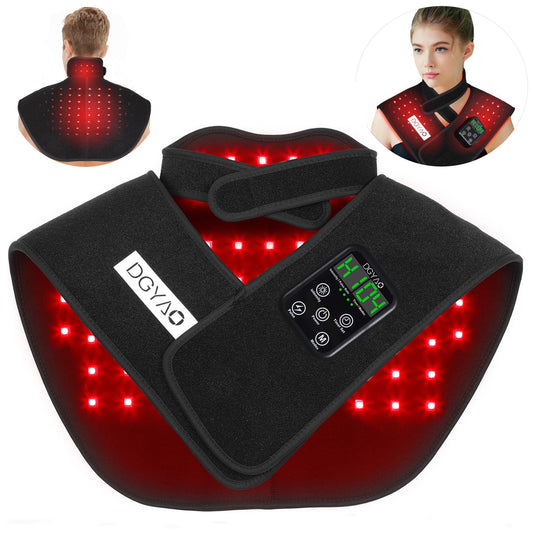 HAIYUE cordless red light therapy belt targeting shoulder and neck for comfort