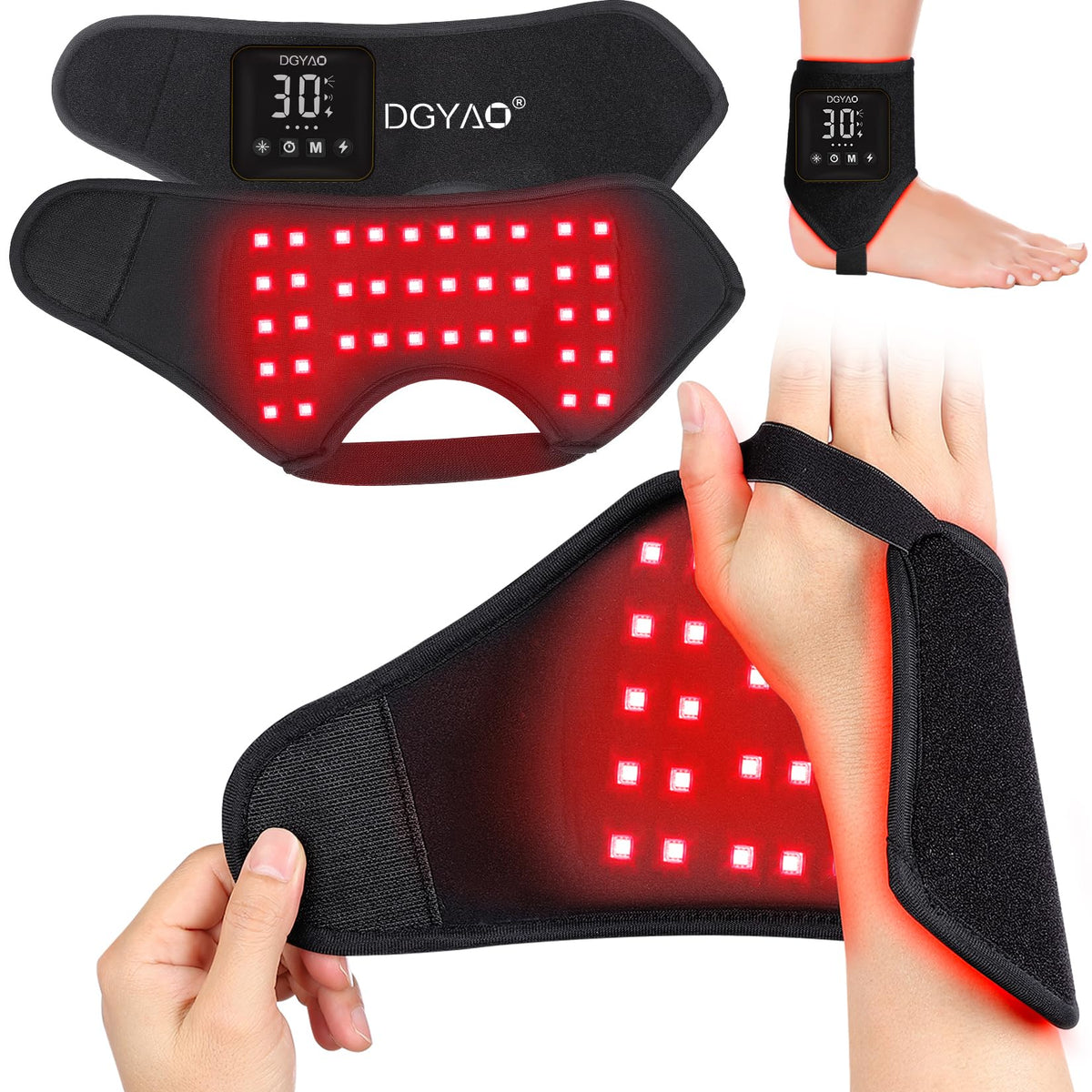 HAIYUE red light wrap for hands and wrists delivering soothing 660nm and 850nm light