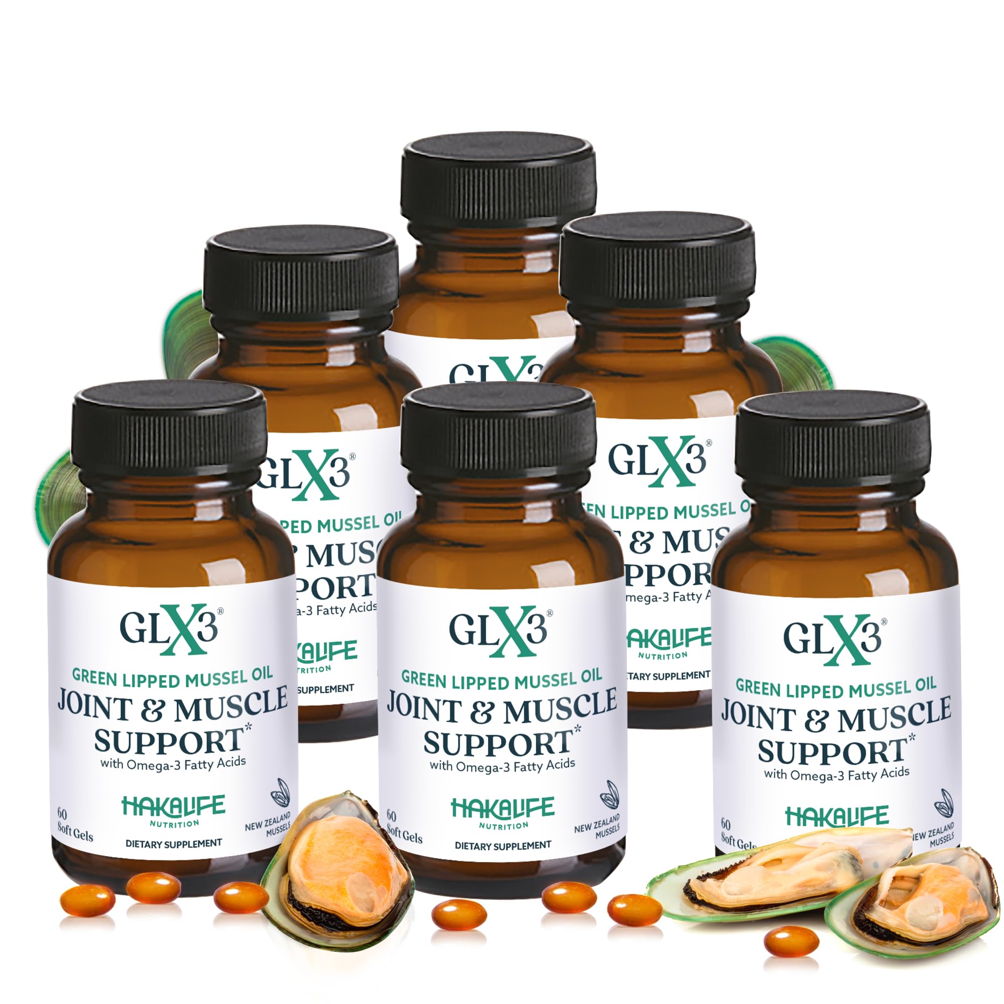 HAKA Life Nutrition GLX3 bottle front showing premium joint support supplement.