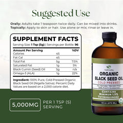 HalalEveryDay Black Seed Oil label close-up highlighting organic and halal certification