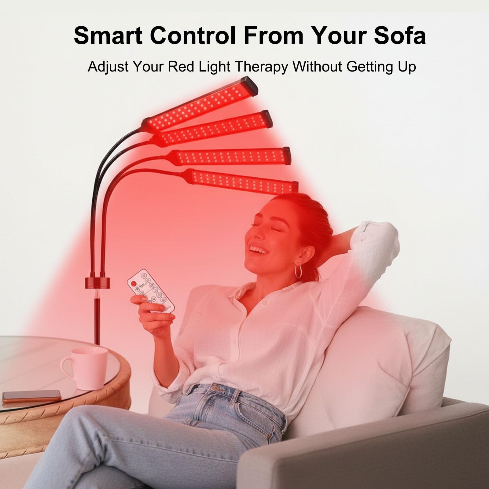 Halbeira adjustable-height stand enables precise illumination for various body areas