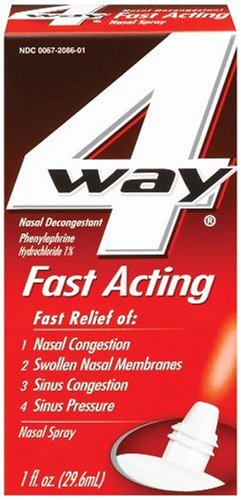 HALEON 4 Way Nasal Decongestant Spray bottle for fast congestion relief.