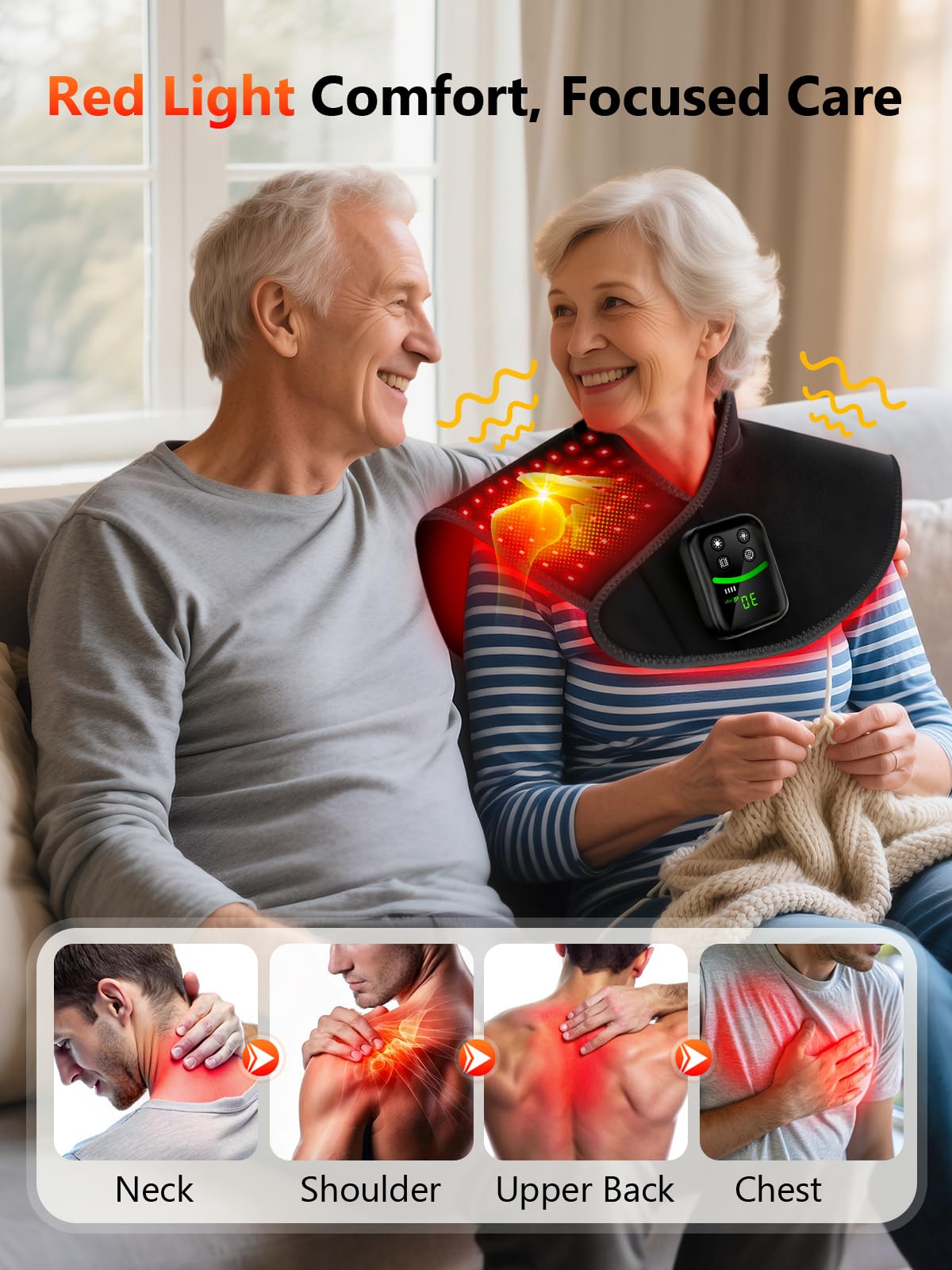 HALIDODO heat and massage mode to ease tense upper back muscles