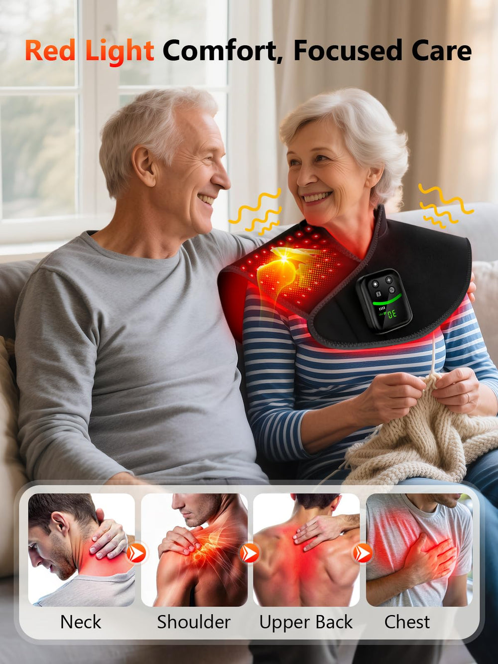 HALIDODO heat and massage mode to ease tense upper back muscles