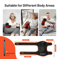 HALIDODO therapy emits 660nm and 850nm light under knee contour.