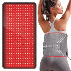 HALIDODO large red light therapy pad with full back coverage for targeted relief
